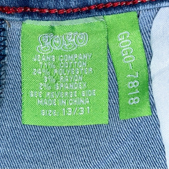 GOGO Skinny Leg Distressed Jeans Size 13 Juniors - Picture 13 of 14